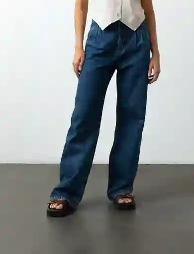 Jean Prens Mujer Azul Índigo Medio Talla 6 493F376 Naf Naf