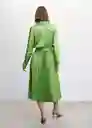 Vestido Galo Verde Talla XS Mujer Mango