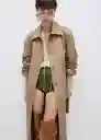 Saco Trench Rec Beige Talla S Mujer Mango