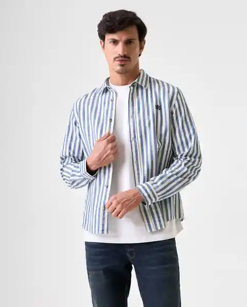 Camisa Hombre Azul Talla S 812G504_AZU154714 Americanino