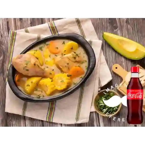 Combo Sancocho de Gallina +Cocacola Orig 350ml