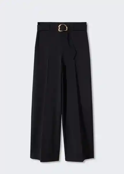 Pantalón Amaia Negro Talla 32 Mujer Mango