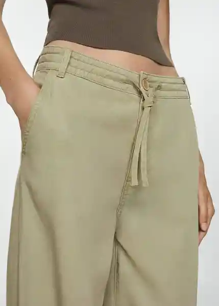 Pantalón Coral Khaki Talla L Mujer Mango