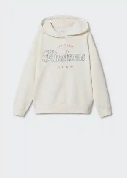 Sudadera Kindness Offwhite Talla 14 Niñas Mango