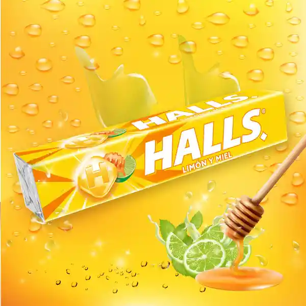 Halls Caramelo Miel y Limón