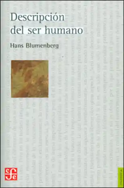 Descripción Del Ser Humano - Hans Blumernberg