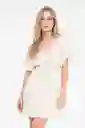 Ragged Vestido Palms Color Blanco Crudo Talla XL