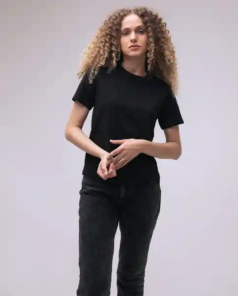  Camiseta Mujer Negro Talla L 600D004 AMERICANINO 