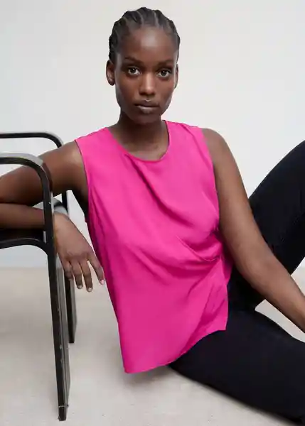 Blusa Maracuyá Fucsia Talla 18 Mujer Mango