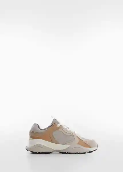 Zapatos Deportiva Clot Beige Talla 41 Mujer Mango