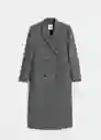 Abrigo Pildora Gris Talla XS Mujer Mango