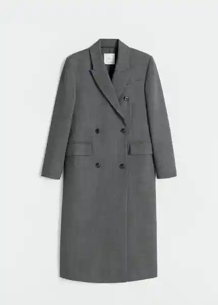 Abrigo Pildora Gris Talla XS Mujer Mango
