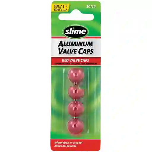 Slime Tapa de Válvula de Aluminio Rojo