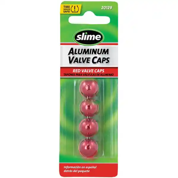 Slime Tapa de Válvula de Aluminio Rojo