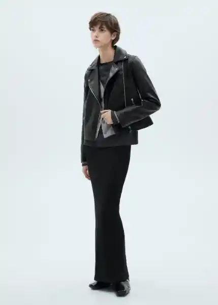 Chaqueta Liz Negro Talla L Mujer Mango