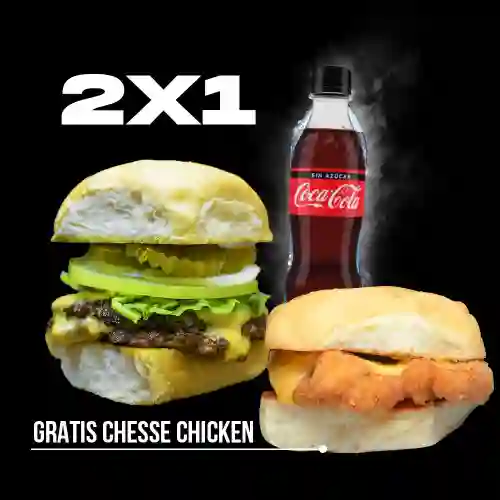 Classic Bun +chicken Cheese y Bebida