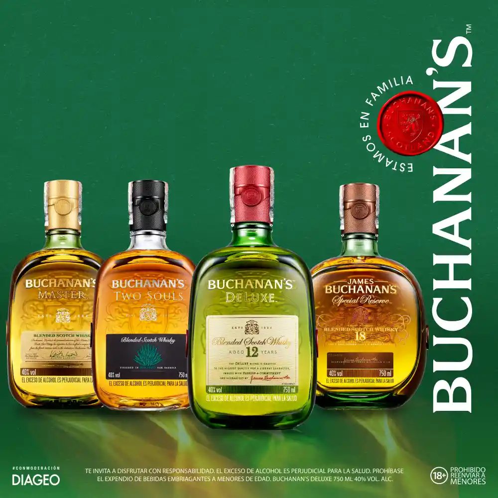 Buchanan's Deluxe whisky escocés 12 años 750 ml