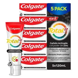 Colgate Total 12 Con Carbón Activado 5 Unidades / / 4 Oz