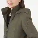 Chaqueta Cuello Alto Manga Larga Café Talla M 725989