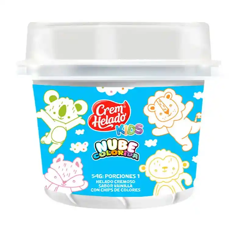 Crem Helado Kids Vaso Nube Colorida 54 g