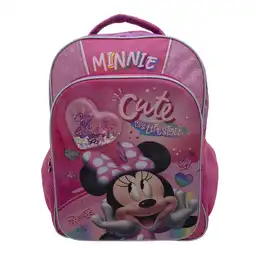 Ruz Mochila Primaria Metálica Minnie Mouse Rosa