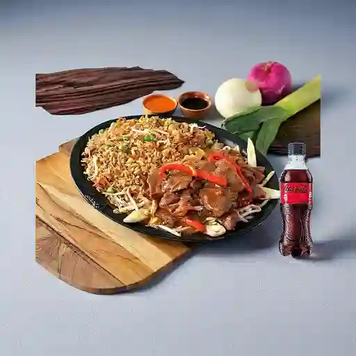Combo Carne Oriental + Coca Cola Sin Azúcar 400 ml