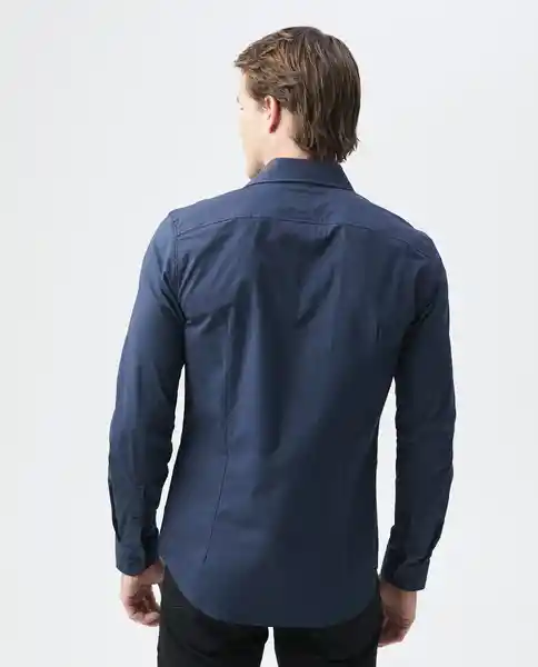 Camisa M/l Premium Azul Dark Ultraoscuro Talla S Hombre Chevignon