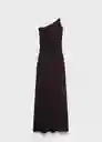 Vestido Leia Chocolate Talla M Mujer Mango