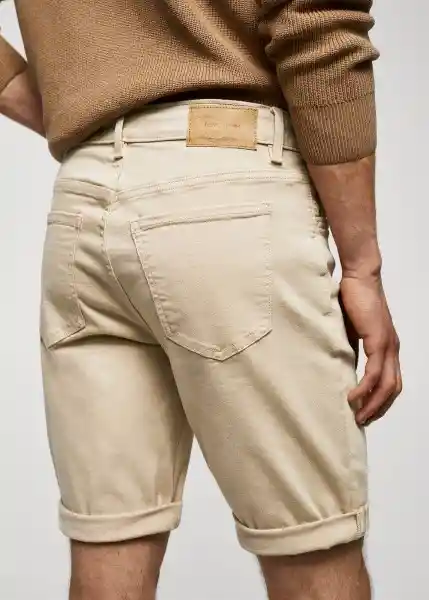 Bermuda Nepto Beige Talla 36 Hombre Mango