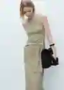 Vestido Ferti Khaki Talla M Mujer Mango
