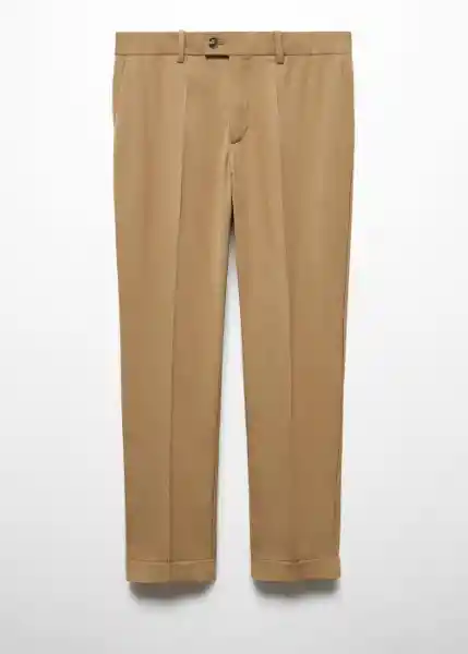 Pantalón Hector Beige Talla 46 Hombre Mango