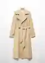 Gabardina Trench Taxi Beige Talla 18 Mujer Mango