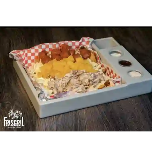Salchipapa personal kalua