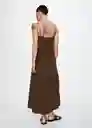 Vestido Vani Chocolate Talla S Mujer Mango