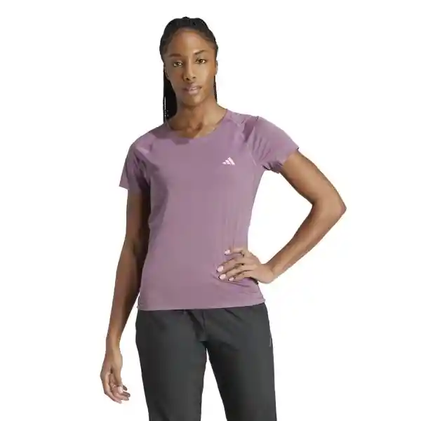 Adidas Camiseta Adizero Tee Morado Para Mujer Talla S