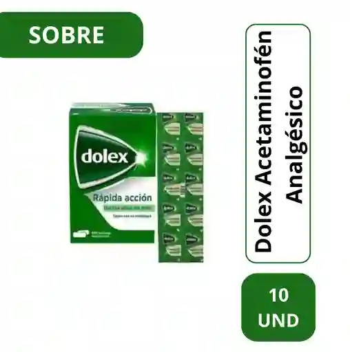 Dolex Acetaminofen Analgesico Alivio del dolor y la fiebre x10