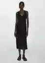 Vestido Chi Negro Talla L Mujer Mango