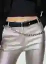 Pantalón Lucio Plata Talla 36 Mujer Mango