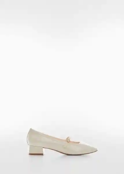 Zapatos Celia Beige Talla 37 Mujer Mango