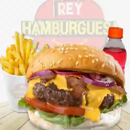 Combo hamburguesa cheddar  gaseosa