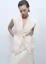 Chaleco Floc Offwhite Talla M Mujer Mango