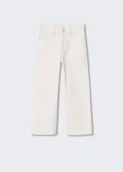 Jeans Culotte3 Blanco Talla 12 Niñas Mango