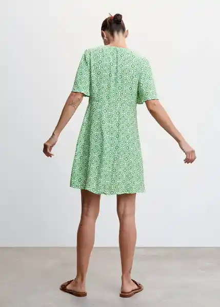 Vestido Brasil-H Verde Talla L Mujer Mango