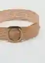 Cinturón Marian Beige Talla S Mujer Mango