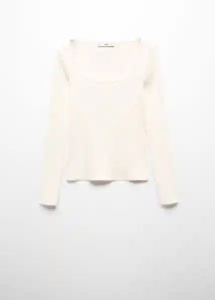 Camiseta Cora Off White Talla 24 Mujer Mango