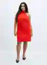 Vestido Bobiet Rojo Talla 18 Mujer Mango