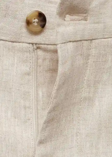 Pantalón Oyster Crudo Talla 44 Hombre Mango
