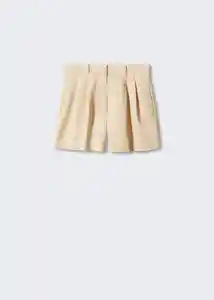 Short Pedrito Beige Talla 36 Mujer Mango