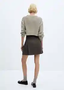 Falda Grunge Gris Talla S Mujer Mango