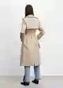 Gabardina Trench Lolipop Beige Talla 24 Mujer Mango